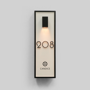 ป้ายประตูแบบกำหนดเอง ป้ายประตูโรงแรม ป้ายเรืองแสง ป้ายเลขห้อง ป้ายเลขห้องพักโรงแรม ป้ายเลขบ้านสแตนเลส - Product Image 3