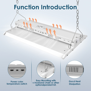 Haute qualité 160W linéaire <span class=keywords><strong>LED</strong></span> haute baie lumière avec capteur de mouvement corps en aluminium 5000K éclairage d'entrepôt pour les usines - Product Image 5