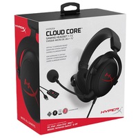 Audífonos con Cable para Juegos HyperX Cloud Core 7.1, Diseño Tomahawk, Cancelación Activa de Ruido, Resistentes al Agua IPX-4, para Deportes y Viajes