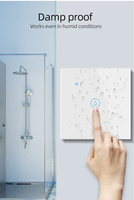 Interrupteur tactile unipolaire 40A 8000W pour climatiseur et chauffe-eau, connecté Wi-Fi via l'application Smart Life, en verre PC, 250V UK