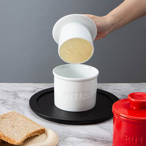 Tarro de cerámica multicolor para mantequilla con tapas, ideal para la cocina del hogar, ¡el más vendido! - Product Image 3