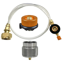 Adaptateur de gaz de camping, accessoires de réchaud de survie pour l'extérieur, cylindre de butane rechargeable, cuisinière légère de type séparé