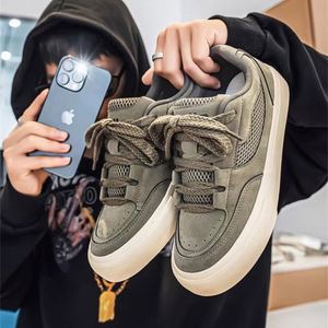 Chaussures rétro populaires pour hommes, design de niche avec languette épaisse, baskets décontractées polyvalentes de style coréen - Product Image 5