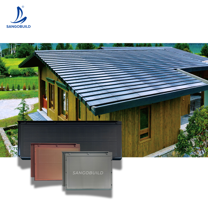 BIPV Building Materials Solar Roofing Panels Roof Tile on Grid Out Power 90W Household Green Power Photovoltaic Roof