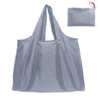 Vente en gros de sacs d'épicerie écologiques de couleur unie personnalisés fourre-tout 210D sacs de courses pliables réutilisables en tissu Oxford