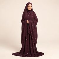 Ensemble de prière Mukena brodé sur mesure pour femmes, OEM ODM, vente en gros, vêtements islamiques modestes