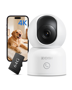 กล้องวงจรปิด WiFi ภายในอาคาร 2K PTZ 360 °   กล้องวงจรปิดบ้านแบบแพน-ทิลท์ AI ตรวจจับมนุษย์  ดูอัลแบนด์ 5GHz พร้อมระบบมองกลางคืน - Product Image 1