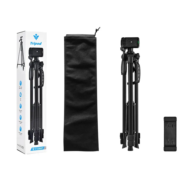 Hot Sell Professional Aluminum F- 3366 Selfie Live Camera Tripod Mount with 1.4 m Phone Tablet Clamp Camera Tripods