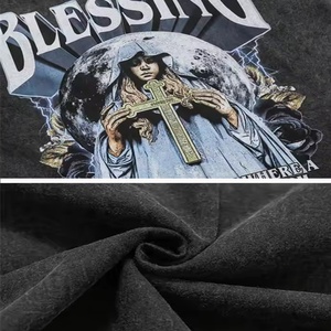 Camiseta de Manga Corta Personalizada, Extra Grande, a la Moda, Estilo Hip Hop, Retro, Urbana, Ecológica, de Algodón para Hombre - Product Image 2