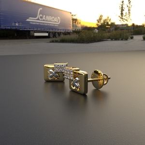 Boucles d'oreilles en or 18 carats avec diamants certifiés pour enfants, filles et femmes. - Product Image 2