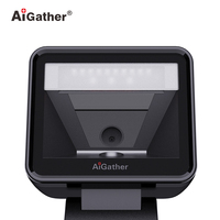 Máquina de escáner de código de barras omnidireccional de escritorio plano con cable 2D, interfaz COM OPOS virtual HID USB automática de alta velocidad, 2. 0
