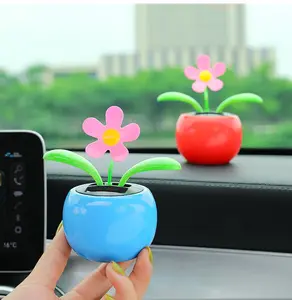 Grappige Op Zonne-Energie Dansende Bloem Auto Ornament Dashboard Swingende Speelgoed Auto-Accessoires Auto Interieurdecoratie Voor Vriend Geschenken