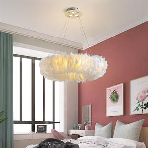 <span class=keywords><strong>Lampadario</strong></span> in piuma nordica per camere da letto per lo studio dei bambini romantico plafoniera lampada per negozi di abbigliamento per ragazze - Product Image 1