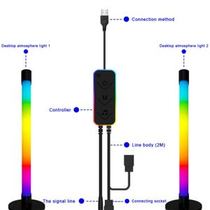 Barre lumineuse d'ambiance RVB USB 5V avec contrôle via application et télécommande, synchronisation musicale, pour chambre, bureau et salon - Product Image 2