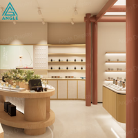 Vitrine de présentation de parfums avec éclairage LED, design luxueux et moderne, comptoir personnalisé, mobilier pour boutique de parfums
