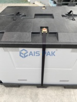 Palette en plastique pliable, empilable, personnalisable, écologique, durable, légère, recyclable, Aispak