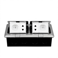 Prise de table escamotable FUPAI standard britannique, 4 prises, compatible NFC, 16A EU/US 250V, 1 USB-A, 1 USB-C, usage résidentiel