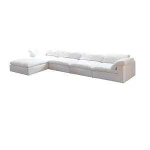 Nordic Sofa Afneembare & Ontbijt Stof Sofa Stijl Rechte Rij Wolk Bank Woonkamer Combinatie