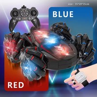 Voiture RC stunt 4WD double face haute vitesse, 4 canaux, LED, portée 25 m, mode Follow-Me