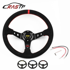 Volant de course 350 mm à 3 branches avec poignée en suède pour pièces de modification automobile - Product Image 4