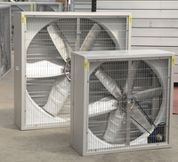 Ventilateurs axiaux en acier de 54 pouces pour le confort des bâtiments d'élevage, ventilation et refroidissement des fermes, ventilateur d'évacuation suspendu