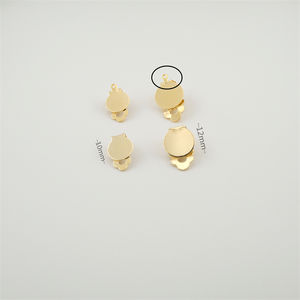 Boucles d'oreilles en laiton 14k plaqué or fabrication de bijoux à bricoler soi-même boucle d'oreille breloques avion accessoires forme de grenouille lisse femme oreille Clips Fine - Product Image 2