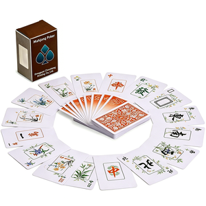 Cartes de poker imprimées Mahjong - Cartes de divertissement familial écologiques, durables et multifonctionnelles pour les soirées à la maison et les jeux de société - Product Image 1