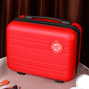 Pink 14-Inch Waterproof <b>Makeup</b> <b>Case</b> Large Capacity Lightweight Portable Cosmetic Bag For Travel With Zipper Closure - Product Image 2