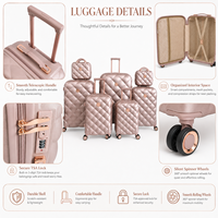 Valise de voyage rigide à 4 roues, légère, moderne, en ABS, avec imprimé dessin animé, personnalisable, vente en gros
