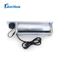 Prise de courant en alliage d'aluminium avec chargeur sans fil pour table de conférence, prise de courant motorisée escamotable pour bureau