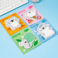 Blocs-notes adhésifs Koala découpés sur mesure, bloc-notes animaux de dessin animé, OEM, logo personnalisé, cadeau promotionnel pour étudiants et bureaux, vente en gros