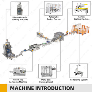 Ligne <span class=keywords><strong>de</strong></span> machines d'emballage automatique multi-voies pour sachets stick <span class=keywords><strong>de</strong></span> granulés <span class=keywords><strong>de</strong></span> thé noir et vert avec fond plat et fermeture à clip - Product Image 2
