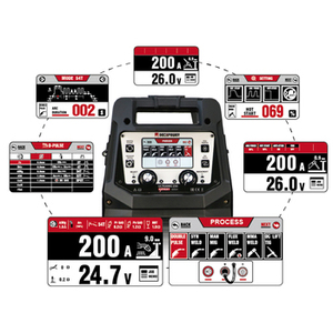 Machine à souder <span class=keywords><strong>DECAPOWER</strong></span> ULTRAMIG 230, livraison rapide, 220V, synergique, pulsée, gaz/gaz libre, MIG, ARC, Lift TIG, IGBT, inverseur - Product Image 3