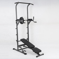 Estación de Dominadas Multifuncional de Acero de Alta Calidad Haobai, Equipo de Gimnasio en Casa, Ejercicio en Interiores, Altura Ajustable Universal