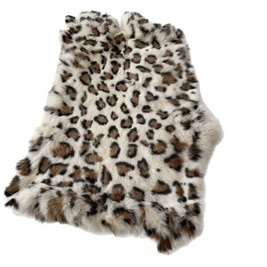 <span class=keywords><strong>Pelli</strong></span> <span class=keywords><strong>di</strong></span> Coniglio con Stampa Leopardata in Peluche, 100% Vera Pelliccia Naturale <span class=keywords><strong>di</strong></span> Coniglio, <span class=keywords><strong>Pelli</strong></span> <span class=keywords><strong>di</strong></span> Coniglio Conciate - Product Image 1