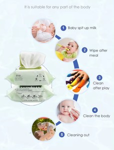Vente chaude de lingettes <span class=keywords><strong>pour</strong></span> bébés biologiques sans danger <span class=keywords><strong>pour</strong></span> les peaux sensibles Lingettes humides en <span class=keywords><strong>tissu</strong></span> non tissé <span class=keywords><strong>pour</strong></span> bébés Lingettes nettoyantes - Product Image 6