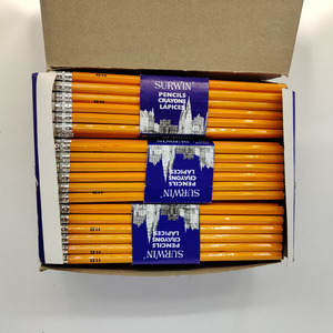 Crayon en bois HB de couleur jaune naturel populaire, pas cher, avec gomme, pour étudiants - Product Image 2