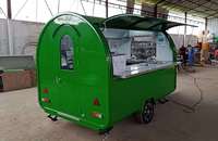 Remorque remorquable de 9 pieds pour aliments de rue Chariot de cuisine mobile à vendre-Hotdog Burger Coffee Bar Waffle Crepe Cart