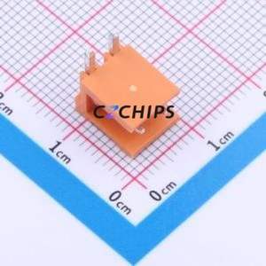 JL396R-39602O01 Plug-in Terminal Block Bent Lead Through Hole,P=3.96mm Connector Board-to-Board / Socket Open 1x2P 3.96mm Orange - Product Image 1
