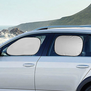 Cadeaux d'affaires Pare-soleil avant Protection UV Polyester argenté Double cercle Pare-soleil de voiture Pare-brise Designer Pare-soleil de voiture personnalisé - Product Image 3