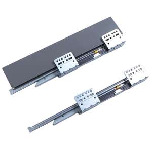 Correderas de Cajón con Amortiguación Inferior, de 3 Secciones, Ocultas, con Guías de Cierre Suave y Silencioso, para Cocina, Gimnasio, Rieles de Cajón de Acero - Product Image 2