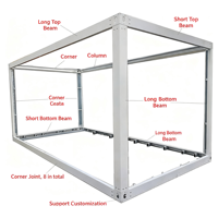 Structure de Conteneur Modulaire en Acier Préfabriqué Portable en Gros 10ft 20ft 30ft 40ft – Cadre de Maison Conteneur Extensible