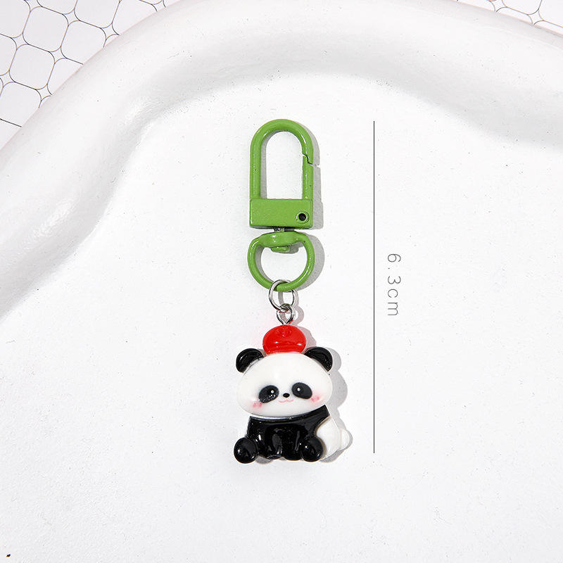 Lindo llavero de la serie panda xiao hong mao