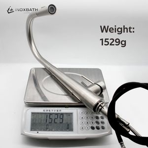 Sus304 נירוסטה למשוך את המטבח הקש למטה ברז כיור מרסס ברזי מחסניות קרמיקה מים קרים פונקציה מוברש פני השטח מוברש - Product Image 6