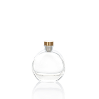 Flacon diffuseur d'arômes d'huiles essentielles de luxe personnalisé 50ml 100ml, flacon vide en verre transparent pour parfum à bâtonnets avec bouchon en caoutchouc doré