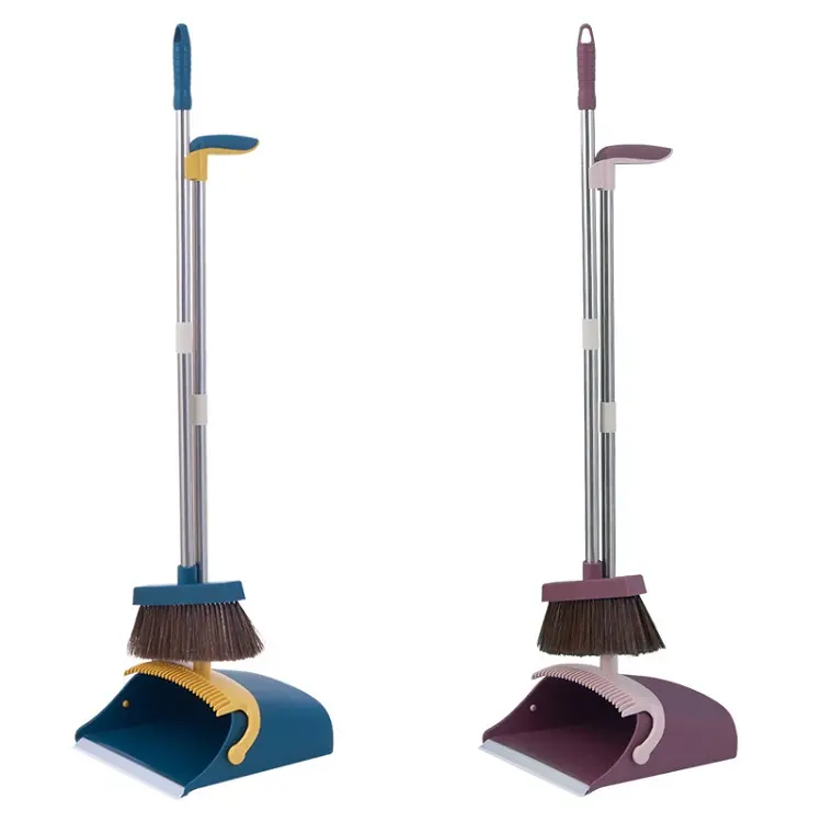 Manufacturer Durable Material 3 In 1 Sweeping Tooth Metal Plastic BroomとDustpan Set