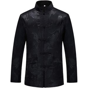 Wecotton abito da uomo Hanfu abiti tradizionali cinesi camicia Kung Fu uniforme con cappotto a maniche lunghe e pantaloni - Product Image 2