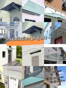 DF Auvent <span class=keywords><strong>de</strong></span> <span class=keywords><strong>toit</strong></span> en verre feuilleté transparent, pour extérieur, sécurité, toiture plate, escalier, entrepôt, Techo, <span class=keywords><strong>prix</strong></span> compétitif - Product Image 3