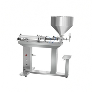 Machine de remplissage de pâte de tomate avec <span class=keywords><strong>pompe</strong></span> à piston pour sauce, remplisseuse semi-automatique pour bouteilles et bocaux à haute viscosité - Product Image 2