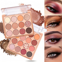Palette de maquillage personnalisée 2 en 1, 16 couleurs, fard à paupières + blush, illuminateur, mat, scintillant, neutre chaud, multifonctionnel, cosmétiques pour le visage et les yeux